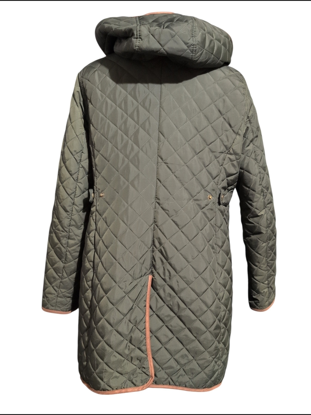 Lauren Ralph Lauren Olive Quilted Jacket Barn Lightweight Preloved Casual PLarge - Picture 7 of 16